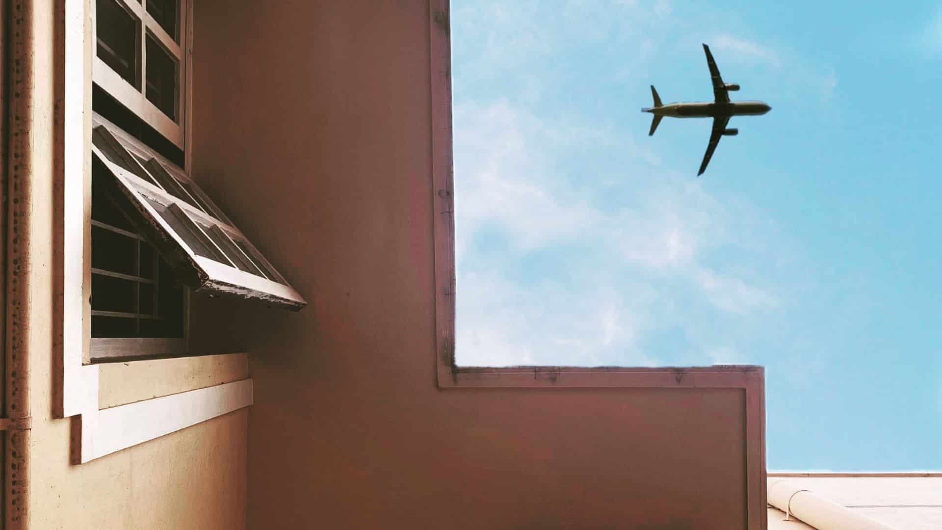 maison ciel avion