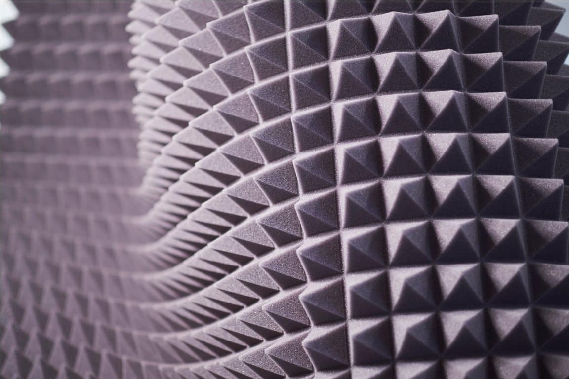 the pattern of the soundproof panel of polyurethane foam.
