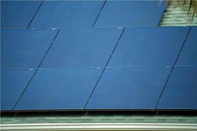 aerial view of regular american home roof with blu 2023 08 08 04 23 14 utc