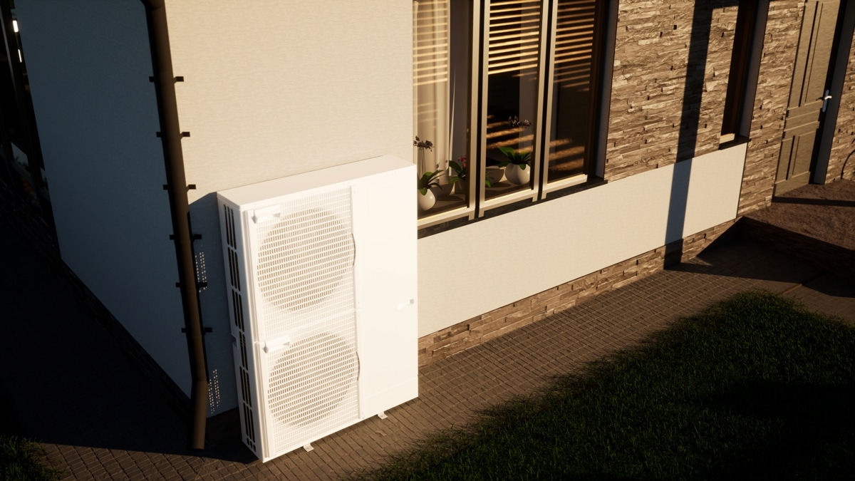 heat pump of air water technology for the home.