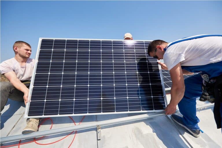 installing solar photovoltaic panel system on roof 2022 05 16 16 06 42 utc