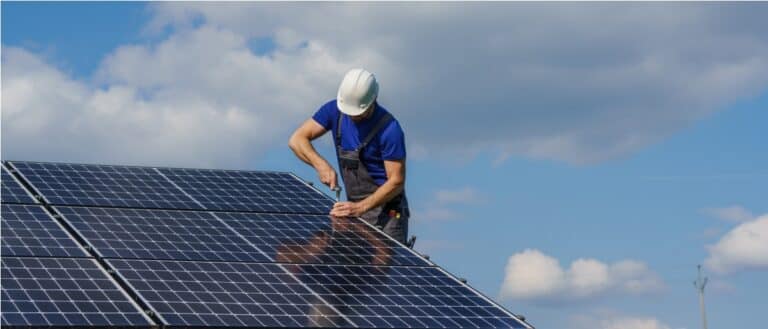 man worker installing solar photovoltaic panels on 2022 11 12 14 54 17 utc