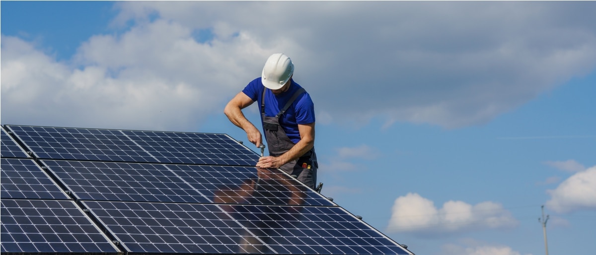 man worker installing solar photovoltaic panels on 2022 11 12 14 54 17 utc
